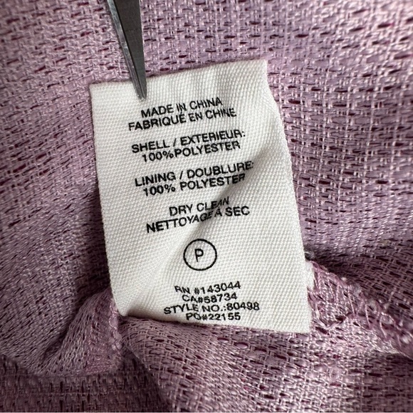 AVEC LES FILLES Lavender Cropped Lightweight Jacket Size XL Full zip Hoodie - Picture 9 of 12